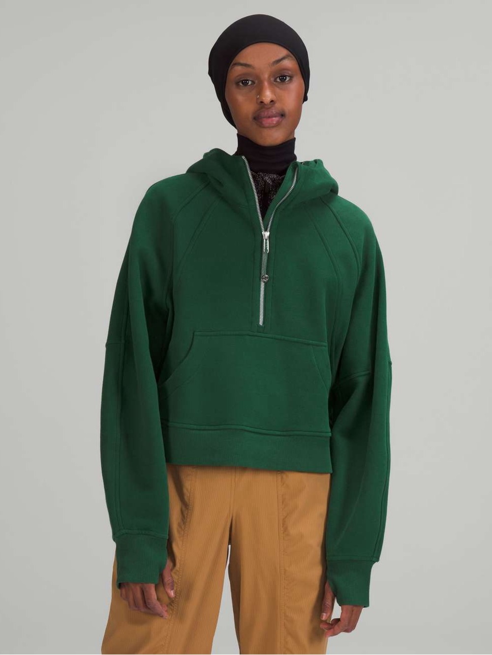 lululemon athletica Green Half-Zip Oversized Scuba Hoodie XS/S